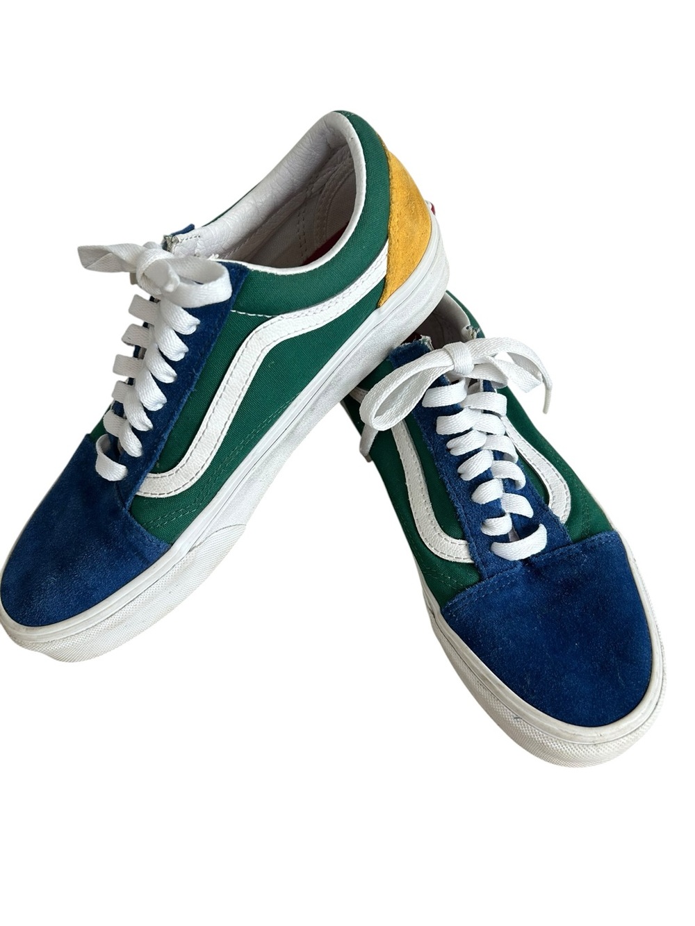 Vans Yacht Club Retro Old Skool Low-Top Sneaker Multicolor Suede Women 8.5/Men 7